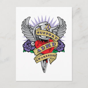 ADHD Dagger Postcard