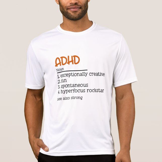 ADHD Definition Neurodiversity Awareness  T-Shirt (Front)