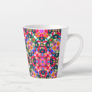 ADHD Dopamine Boost Positivity Pattern Colorful Latte Mug