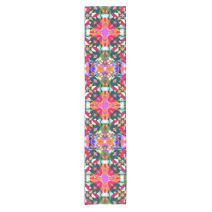 ADHD Dopamine Boost Positivity Pattern Colorful Short Table Runner
