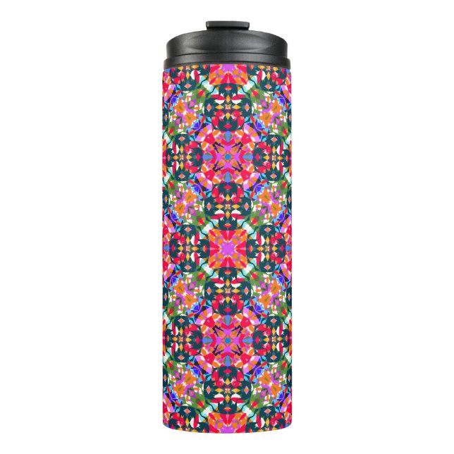 ADHD Dopamine Boost Positivity Pattern Colourful Thermal Tumbler (Front)