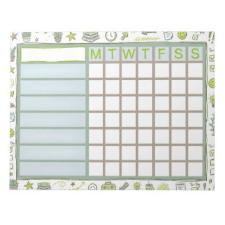 ADHD Dopamine Weekly Habit Tracker Planner Notepad