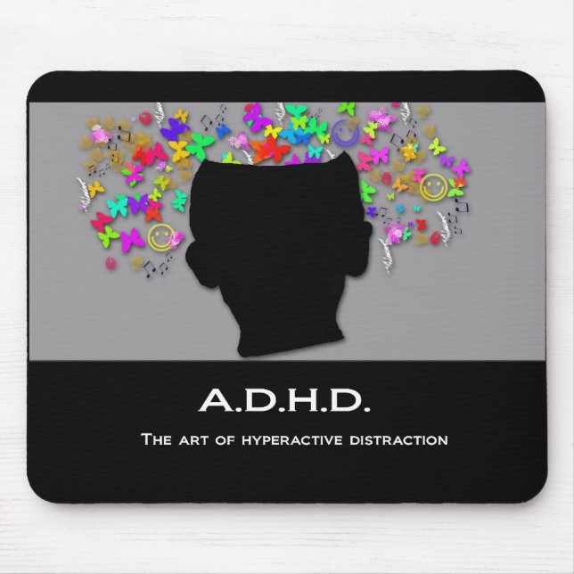 adhd_edited-1 mouse pad (Front)