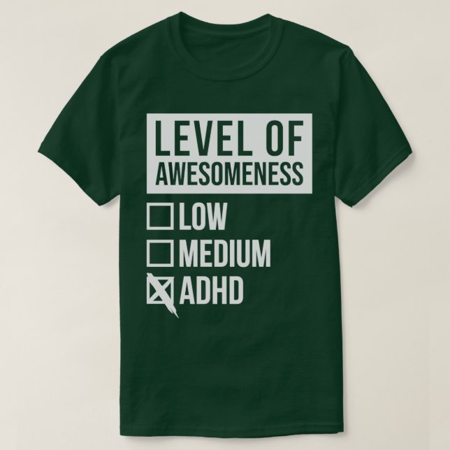 ADHD Funny Art Level Of ADHD for Women T-Shirt (Design Front)