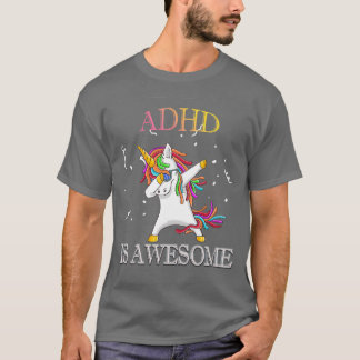 ADHD Is Awesome Unicorn Dapping T-Shirt