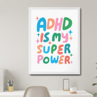 ADHD is my Superpower Colourful Fun Bubble Letters