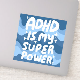 ADHD IS MY SUPERPOWER Fun Colorful Bubble Letters 
