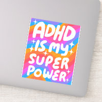 ADHD IS MY SUPERPOWER Fun Colourful Bubble Letters