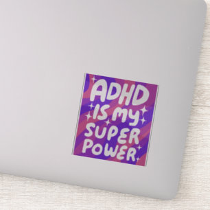 ADHD IS MY SUPERPOWER Fun Colourful Bubble Letters