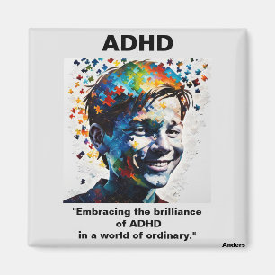 ADHD Living The Brilliance of ADHD Sticker Magnet