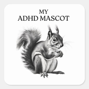ADHD mascot Square Sticker