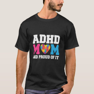 ADHD Mum Awareness Ribbon Mental Health Neurodiver T-Shirt