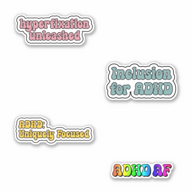 ADHD Neurodiversity Awareness Sticker Pack  (Front)