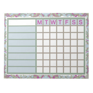 ADHD  Productivity Planner Weekly Checklist Notepad