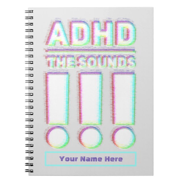 ADHD the sounds!! Pastel Colours Notebook (Front)