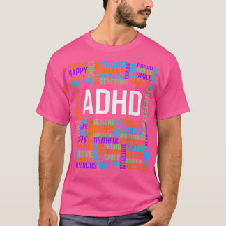 ADHD Words Support Gifts Christmas T-Shirt