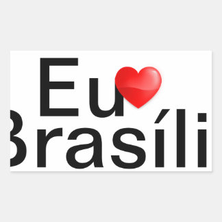 Adhesive Brasília Brazil Rectangular Sticker