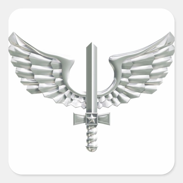 Adhesive Brazilian Air Force — Model 2 Square Sticker (Front)