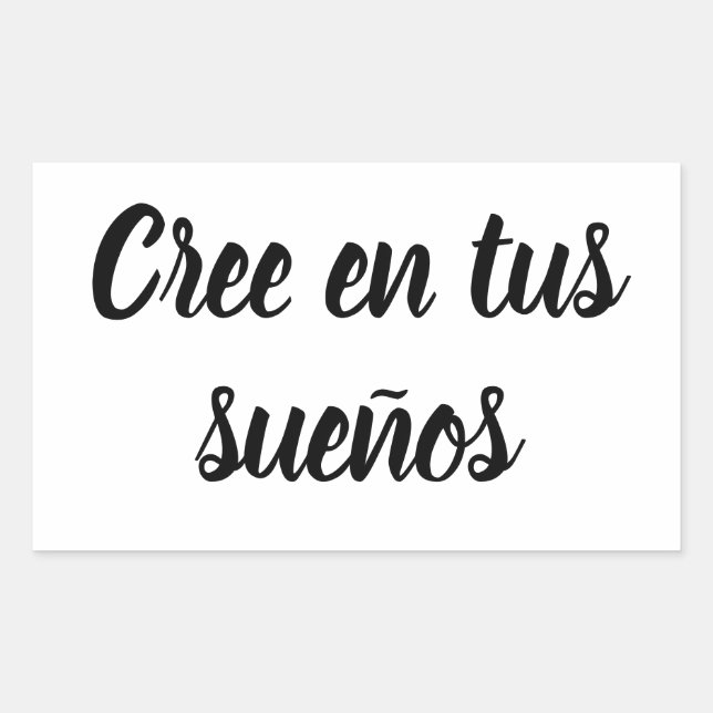 Adhesive cree en tus sueños rectangular sticker (Front)