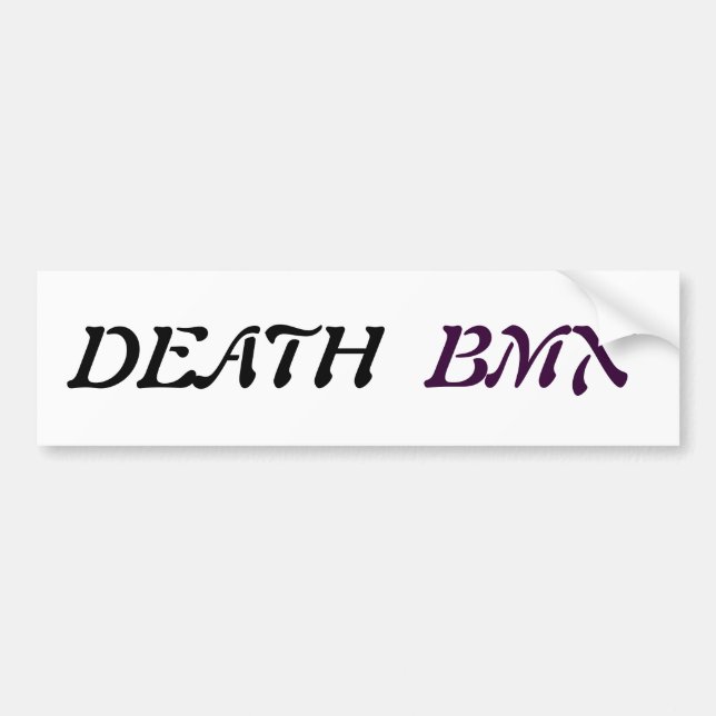 Adhesive Death Bmx Bumper Sticker (Front)