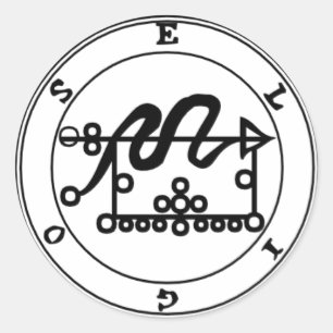 Adhesive Eligos Goétia Classic Round Sticker