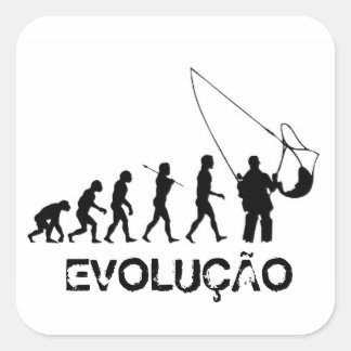 Adhesive Fishery Evolution Square Sticker