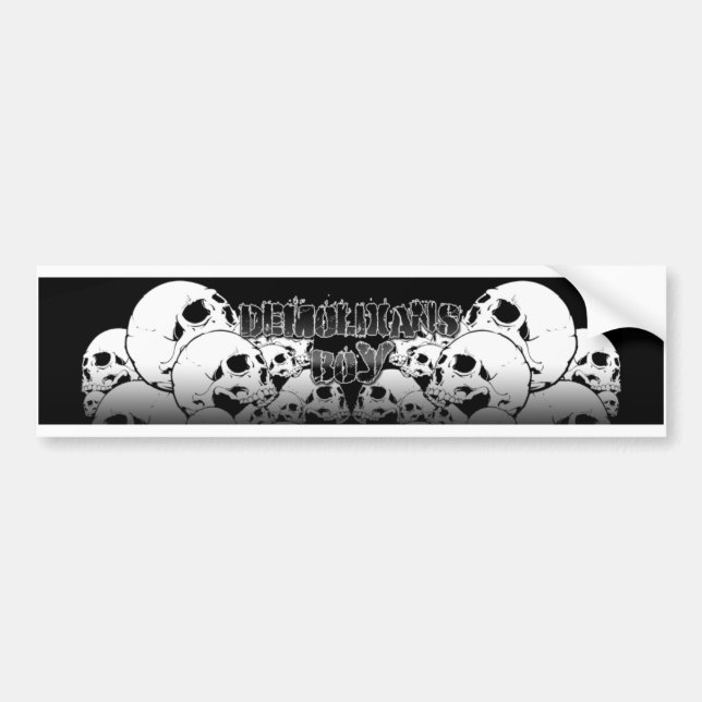 Adhesive For Automobiles Skull Demolixans Boy Bumper Sticker (Front)