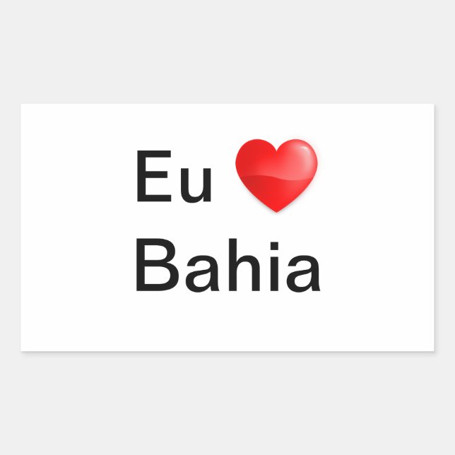 Adhesive I love Bahia Rectangular Sticker (Front)