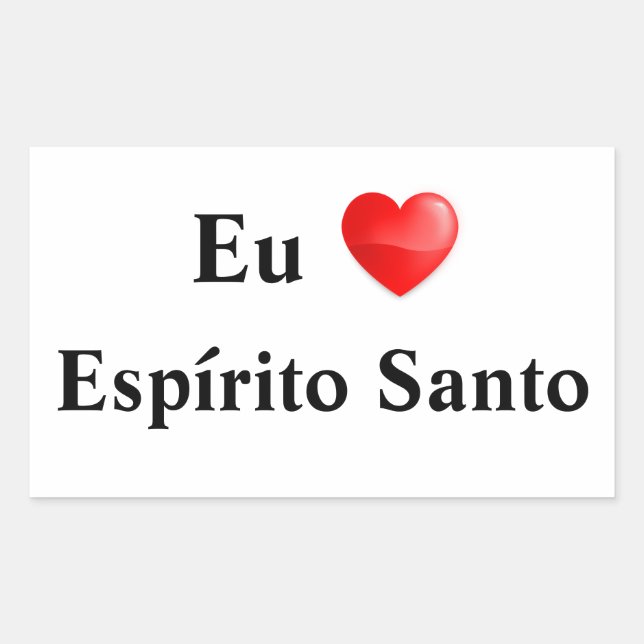 Adhesive I love Espírito Santo Rectangular Sticker (Front)