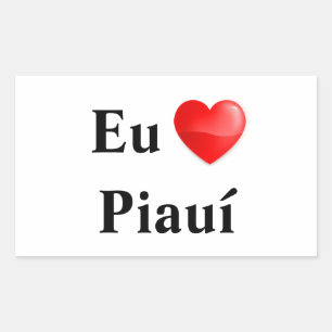 Adhesive I love Piauí Rectangular Sticker