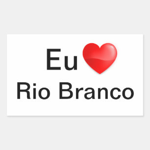 Adhesive I love Rio Branco Rectangular Sticker