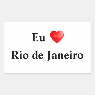 Adhesive I love Rio de Janeiro Rectangular Sticker