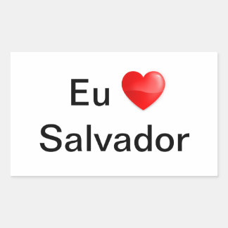Adhesive I love Salvador Rectangular Sticker
