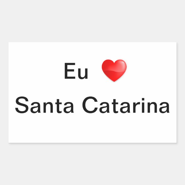 Adhesive I love Santa Catarina Rectangular Sticker (Front)