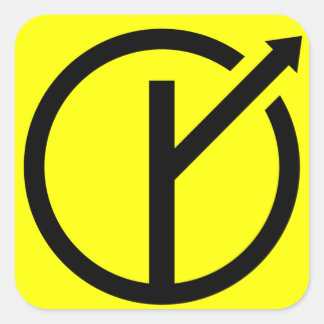 Adhesive MGTOW - Man following his own path Square Sticker