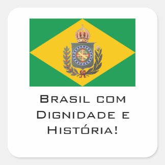 Adhesive Monarchy Dignity. Square Sticker