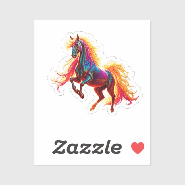 Adhesive Rainbow Horse (Sheet)