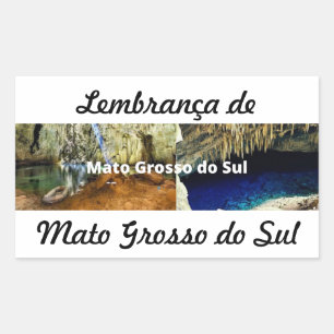 Adhesive reminder of Mato Grosso do Sul Rectangular Sticker