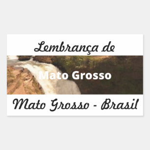 Adhesive reminder of Mato Grosso Rectangular Sticker