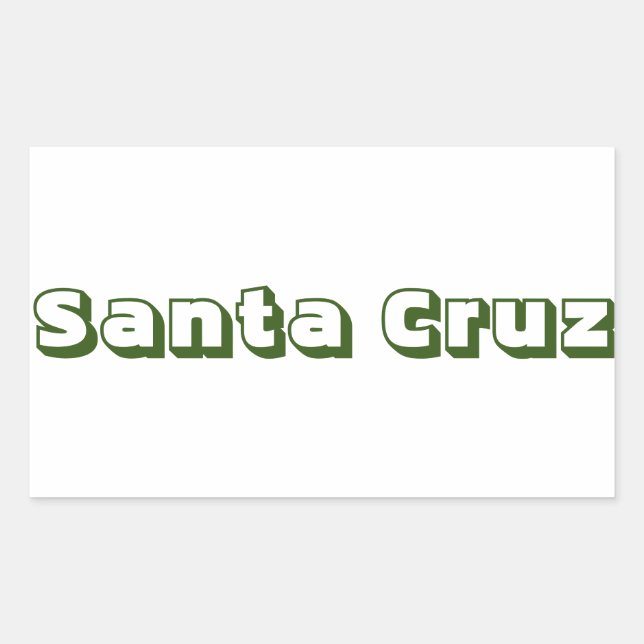 Adhesive Santa Cruz Rectangular Sticker (Front)
