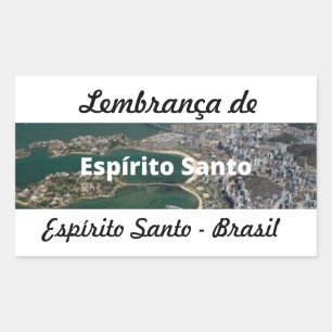 Adhesive souvenir of Espírito Santo Rectangular Sticker