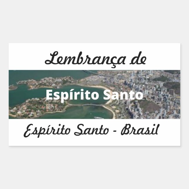 Adhesive souvenir of Espírito Santo Rectangular Sticker (Front)