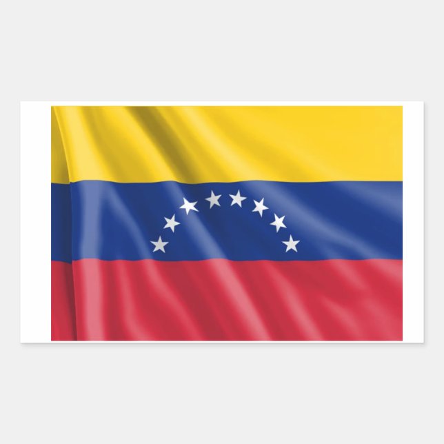 Adhesive Venezuela Rectangular Sticker (Front)