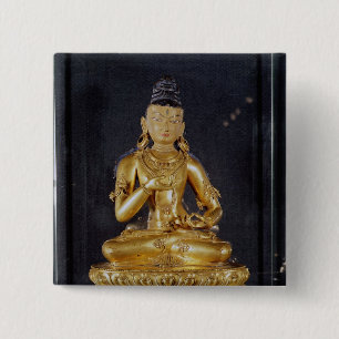 Adibuddha Vajrasattva seated in meditation 15 Cm Square Badge