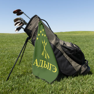 Adiga Flag Design For Circassian Cherkess - Adiga Golf Towel