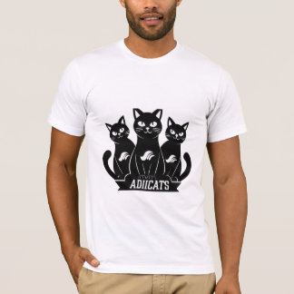 Adiicats Black Cat T-Shirt in 2024 | 3 Black Cat