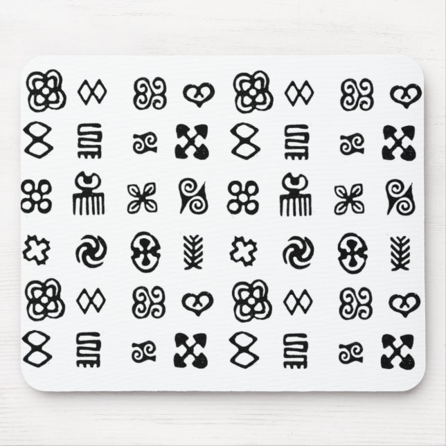 Adinkra African Symbols Mouse Pad (Front)