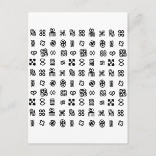 Adinkra African Symbols Postcard
