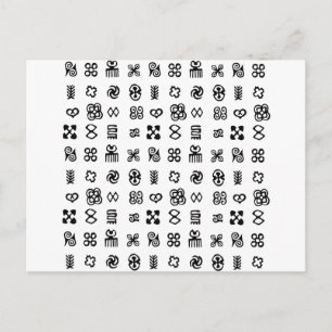 Adinkra African Symbols Postcard