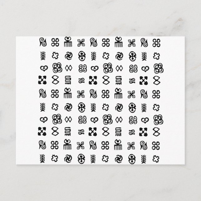 Adinkra African Symbols Postcard (Front)